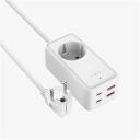 Fixed pagarinātājs FIXCS65-1.5-WH, 1.5m, 65W, 1 x CEE 7/7, 1 x CEE 7/3, 2 x USB-C, 2 x USB Type A