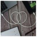 Emos USB кабель SM7015W, 1м, белый, 2.0, 27W, 3A, 480Mbit/s, PVC, сертифицированный MFi, для зарядки/передачи данных