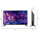 Manta teleruum MATV001LHN24, 24 tolli, 1366x768, IPS, DVB-T2/HEVC, 2xUSB, 1xHDMI, 1xMini AV, 2x3W, 1000:1, 60Hz, 6.5ms