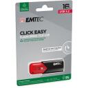 Emtec USB m&auml;lupulk B110 ECMMD16GB113, 16GB, 20Mbps, 10Mbps, USB 3.2, must/punane, 100% taaskasutatud plastmass