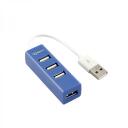 Sbox USB keskjaam H-204BL, 4 porti, 480 Mbit/s, 5 V, 0.5 A, sinine, ABS, Plug and Play, hot-swap
