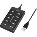 Logilink USB keskjaam 10-port, UA0125, 10 x USB 2.0, 3,5 A, 480 Mb/s, sisse/v&auml;lja l&uuml;liti