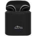 Media-Tech R-PHONES TWS MT3589K, Bluetooth 4.2, 10m, 90min, 2x4g, stereo, fiksēts mikrofons