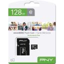 Pny карта памяти MicroSDXC P-SDU12810PPL-GE, 128GB, Class10, адаптер для SD