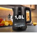 Eldom Belaidė virdulys C515C, 2000 W, 1.8 L, juoda, 220-240 V, 800 g, 360&deg; sukamo pagrindo, vandens lygio indikatorius
