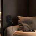 Maclean muciņa x2 + 4xUSB, MCE249 F/B, 100-240VAC, 50-60Hz, 2xUSB-A, 2xUSB-C PD 20W, 1x16A, 1x6A, melna