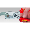 Kabeļu &scaron;ķēres, KNIPEX, 95 16 200, hromētas, izolētas rokturi, VDE testētas, grie&scaron;anas jauda līdz 70 mm&sup2;