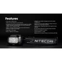 Nitecore Pealamp NU30 500 lm, 130 m valgusulatus, 1500 mAh aku, IP66, USB-C laadimine, 4 LED