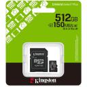 Kingston 512GB microSDXC Canvas Select Plus Gen3 SDCS3/512GB, 150MB/s, A1, UHS-I, Class 10, V30, exFAT, SD adapter