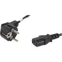 Lanberg Toitekaabel CEE 7/7 kuni IEC 320 C13 CA-C13C-10CC-0018-BK, 1.8 m, 10 A, must, Schuko, IEC C13