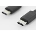 Digitus USB Type-C savienojuma kabelis AK-300138-010-S, 1m, USB-C uz USB-C, 480 Mb/s, dubultā aizsardzība