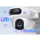 Ezviz H90 CS-H90-4MP-4MP Āra 4MP Duālo Lēcu Pan & Tilt 360/220 Wi-Fi Kamera MicroSD / Nakts Redze Balta