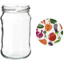 300ml twist off jar with coloured lid Ø66 - 6 pcs. BROWIN 132305, glass, 300ml
