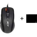 A4Tech X-Game X-7120 pele + peles paliktnis A4TMYS46028, 3000 dpi, 7 pogas, 1.8 m kabelis, optiskais sensors, vadu savienojums
