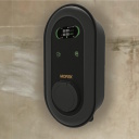 Morek EV sieninis įkroviklis 22 kW, 32 A, Type 2, 3 fazės, lizdo versija, juodas