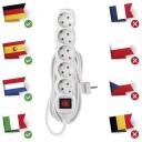 Emos Pikendus P1525R, 5m, 5x2P+PE, 3680W, PVC, l&uuml;liti, laste kaitse