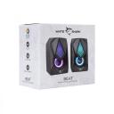 White Shark Garsiakalbiai BEAT GSP-619 2.0, 6W, 2x2 col., 160-20000 Hz, 3,5 mm, USB 5 V, RGB LED ap&scaron;vietimas