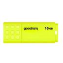 Goodram Pendrive UME2 16GB, UME2-0160Y0R11, 16GB, USB 2.0, 20MB/s, 5MB/s, dzeltena, perforācija
