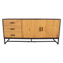 Kumode AMSTERDAM 160x40xH75cm, ozols/melns 45033 Allit