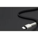 Baseus USB kabelis Lightning CALJK-A01, 1m, 2.4A, 480MB/s, cinko aliuminio + nailono pintas