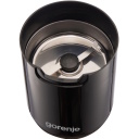 Kavamalė, kurios galia 150 W, su 45 g pupelių talpa ir dangčio saugos jungikliu SMK150SB Juodas Gorenje