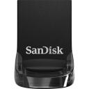 Sandisk Ultra Fit USB флеш-накопитель SDCZ430-256G-G46, 256 ГБ, 130 МБ/с, USB 3.2 Gen 1, черный, RescuePRO Deluxe