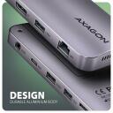 Axagon dokkimisjaam HMC-12GM2, USB 10Gbps, 3x USB-A, USB-C, HDMI, DP, RJ-45, M.2, SD/mSD, audio, PD 100W