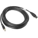 Lanberg USB kaabel 2.0 AM-BM CA-USBA-10CC-0050-BK, 5 m, must, USB A isane, USB B isane, 480 Mbit/s