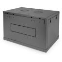 Digitus Rack Kaste DN-19 07-U-EC-SW, 38.9 x 60 x 45 cm, 7U, melna, priek&scaron;ējais atslēgas slēdzis