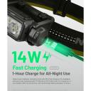 Nitecore Galvos žibintas NU45 1700 lm, 4000 mAh, LED, IP68, 2 m smūgiams atsparus, greitas įkrovimas, 11 &scaron;viesos režimų
