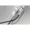 Baseus USB kabelis Lightning CALJK-A01, 1m, 2.4A, 480MB/s, cinko aliuminio + nailono pintas