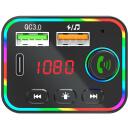 Tracer SoundCast Передатчик FM BT TRACAU47755, Bluetooth 5.3, LED, USB-C 25W, черный, цветная подсветка