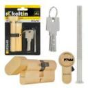 Keltin Užrakto cilindras su rankenėle K02649, 30/30G mm, 3 raktai, 25000 ciklų, aliuminis, ZnAl lydinys
