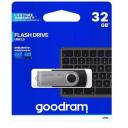 Goodram 32GB UTS2 USB 2.0 m&auml;lupulk, UTS2-0320K0R11, 32 GB, USB 2.0, 20 MB/s, 5 MB/s, must