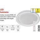 Emos LED Лампа REMI ZM5113, 45 W, 2700-6500 K, 2700 lm, IP20, круглая, пульт дистанционного управления, затемнение