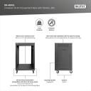 Digitus AVS Rack DN-48001, 19", 46cm, 50.7cm, 78cm, 16U, melns, tērauds, uzstādī&scaron;anas komplekts