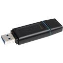 Kingston USB m&auml;lupulk DataTraveler Exodia DTX/64GB, 64 GB, USB Type-A, must sinise aktsendiga, kaitsekork, suur aas