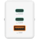Hama Laadija 00201997, 100W, 100&ndash;240V AC, 5V/3A, 9V/3A, 11V/3A, 3x USB porti, valge, plast
