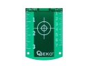 Zaļā mērķa karte ar magnētu, GEKO, G03312, 70 × 100 mm, uzlabota lāzera redzamība