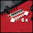 Elektriskā zāles pļāvēja GC-EM 1700/42, EINHELL, 3400160, 1700 W, 42 cm, 6 augstuma iestatījumi, 50 l zāles savācējs