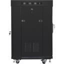 Lanberg Rack kapp 19" vabalt seisv 15U/600x600, FF01-6615-12BL, RAL 9004, 60cm, 60cm, 89.8cm, 2 jahutusventilaatorit, klaasuks