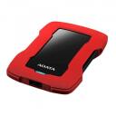 Adata HDD AHD330-2TU31-CRD 2TB 2.5" USB 3.2 Gen 1 Raudona, Smūgio apsauga, 256-bit AES &scaron;ifravimas