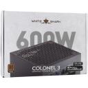 White Shark Baro&scaron;anas bloks COLONEL-3, 600W, 140mm, 1275g, 20+4x1, 4/8x1, SATA x 4, MOLEX x 2, PCI-E 6/8 x 2, 80 PLUS BRONZE
