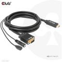 Club3D Видео кабель HDMI на VGA CAC-1712 2м 28AWG, VGA (D-Sub) + 3.5mm, HDMI + Micro-USB, 1920 x 1080