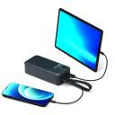 Port Connect ārējā USB-C akumulatora lampa 907003, 30000 mAh, 5 V, 2 x USB-A, Li-Poly, ātrā uzlāde, LCD displejs
