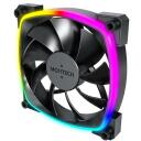Montech Datora korpuss ventilators AX120 PWM BLACK 3 IN 1, 120mm, 720-1760RPM, 27dB, 3x4PIN, RGB apgaismojums