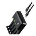 Green Cell GC VitalCharger akumulatoru lādētājs GRADGC01, 1,5 V, 0,5 W, 1,2 A, 4 akumulatori, AA, AAA, USB-C, Micro USB
