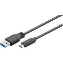 Goobay USB-C kabelis 71221, 2m, 5 Gbit/s, USB-C vīri&scaron;ķais uz USB 3.0 vīri&scaron;ķais