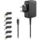 Tracer Prime 65W universālais 7-in-1 portatīvo datoru adapteris TRAAKN47202, 65W, 1,78m, 7 adapteri, USB-C, ātrā uzlāde