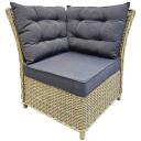 Besk aiabaldikomplekt 9126073, 90x90cm, 133x75cm, 4-6 istekohta, metallraam, klaaspind, punutud rattan